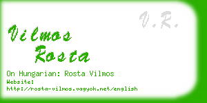 vilmos rosta business card